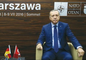 TURKISH PRESIDENT Tayyip Erdoga at the NATO summit in Warsaw last Saturday.. (photo credit:REUTERS