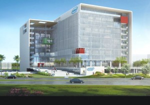 INTEL ISRAEL has started construction on a new building in Petah Tikva. It will help save energy, allow employees to control their environment, and will include labs, restaurants, a cafe, gym, spa and convention center.. (photo credit:INTEL)